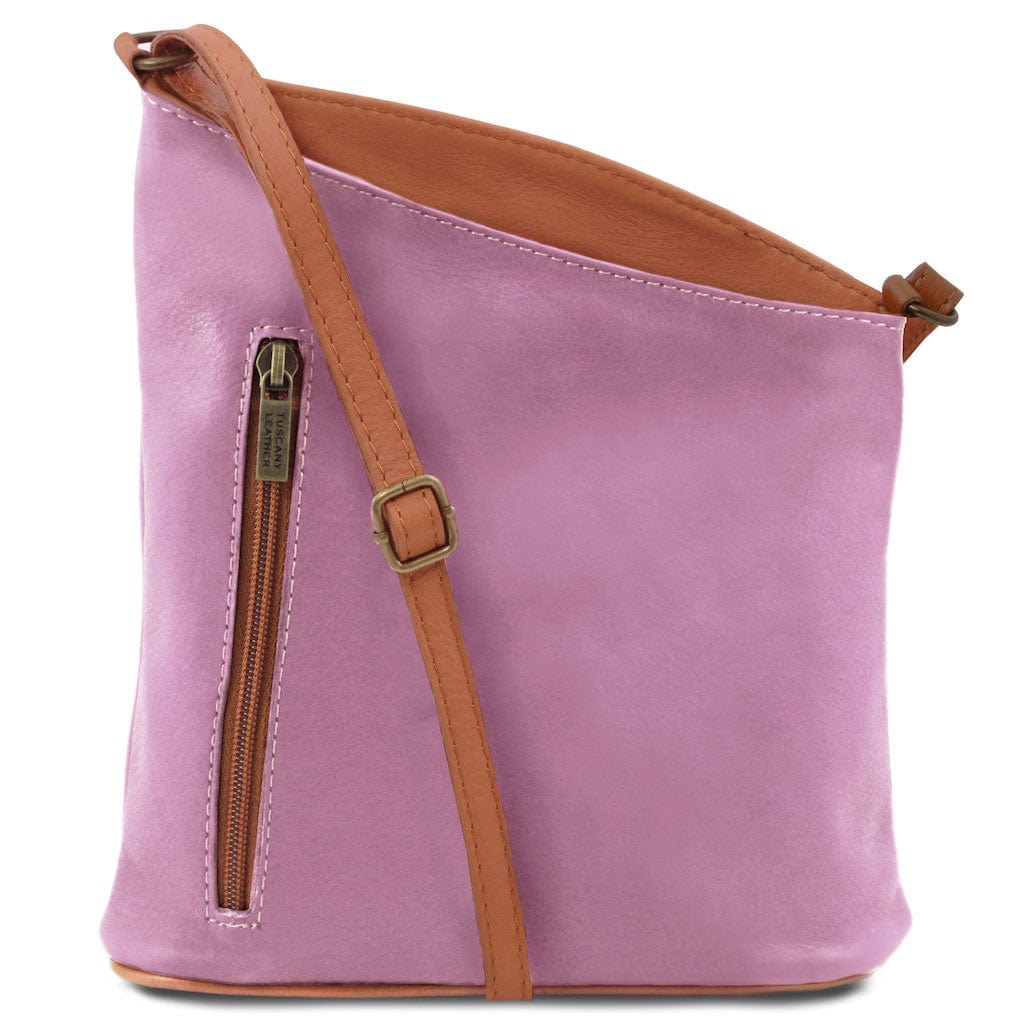 Small Soft Pebbled Real Leather Crossbody Handbags & Purses - Triple Zip Premium Sling Crossover Shoulder Bag for Women