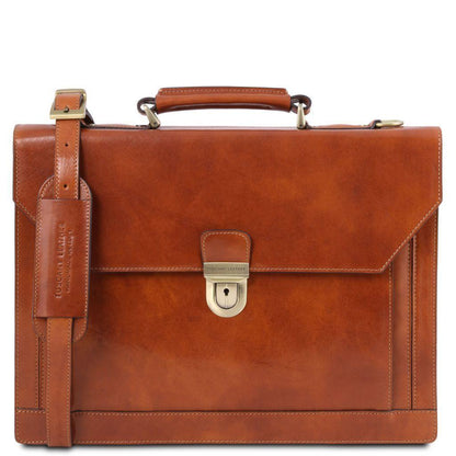 Cremona - 3 compartment leather briefcase | TL141732 - Premium Leather briefcases - Shop now at San Rocco Italia