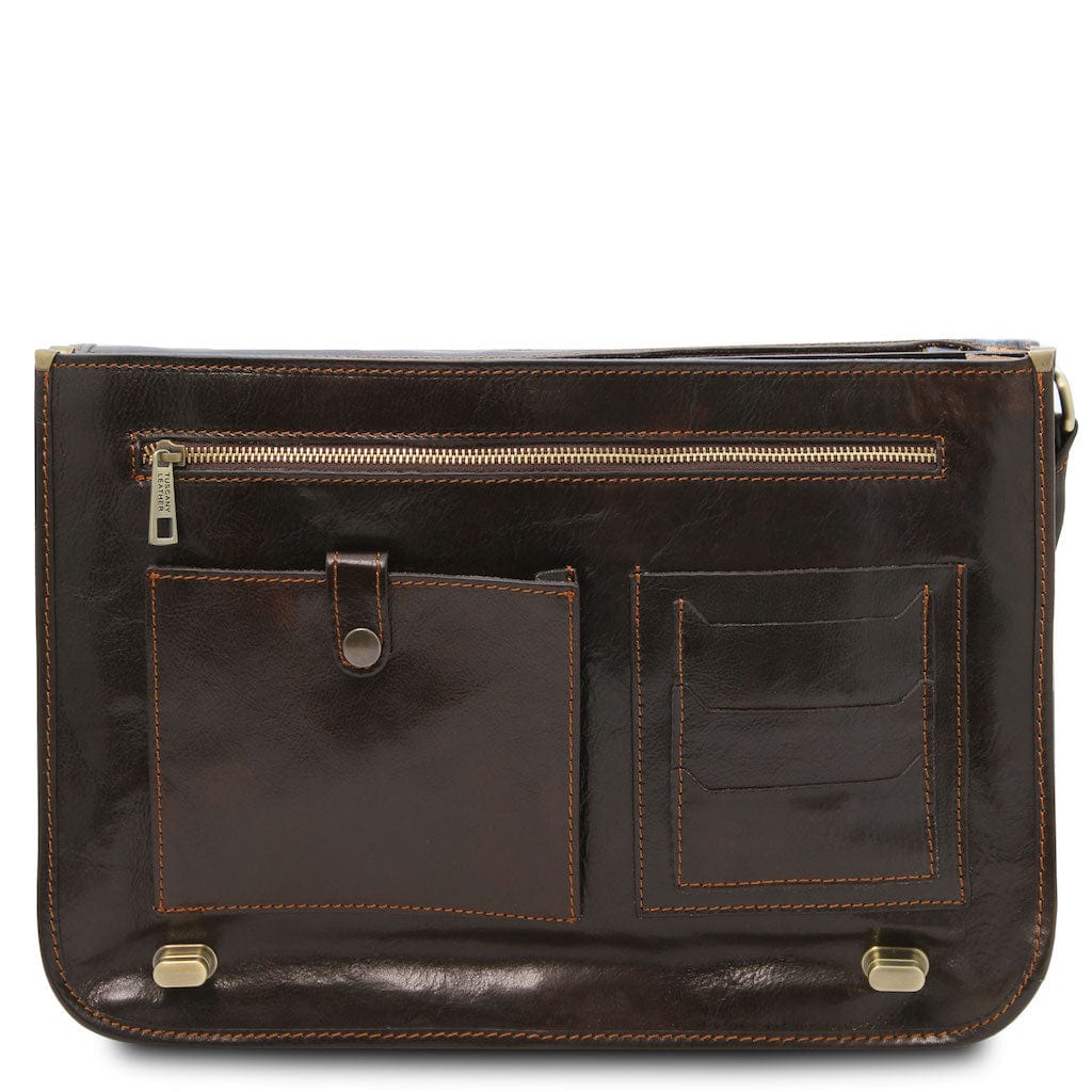 Siena - Leather 2-compartment messenger bag | TL142243 - Premium Leather briefcases - Shop now at San Rocco Italia