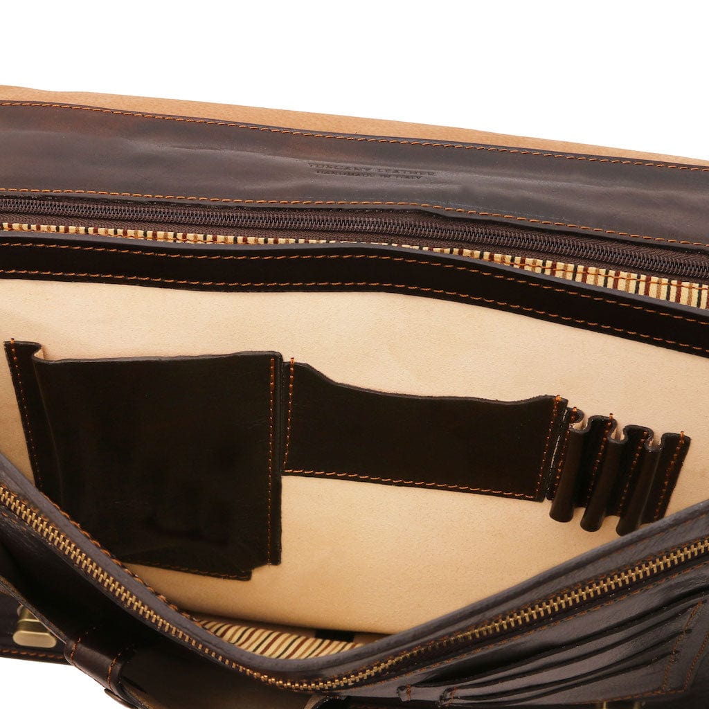 Siena - Leather 2-compartment messenger bag | TL142243 - Premium Leather briefcases - Shop now at San Rocco Italia