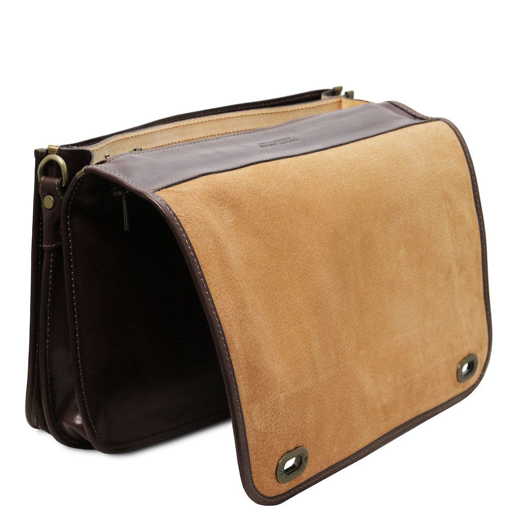 Siena - Leather 2-compartment messenger bag | TL142243 - Premium Leather briefcases - Shop now at San Rocco Italia