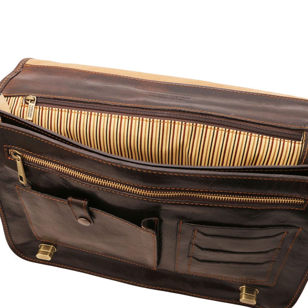 Siena - Leather 2-compartment messenger bag | TL142243 - Premium Leather briefcases - Shop now at San Rocco Italia