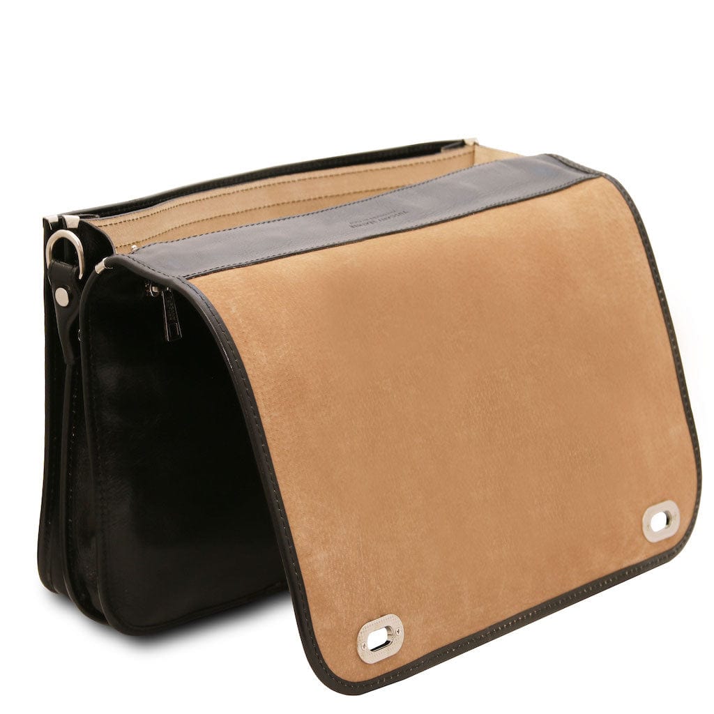 Siena - Leather 2-compartment messenger bag | TL142243 - Premium Leather briefcases - Shop now at San Rocco Italia