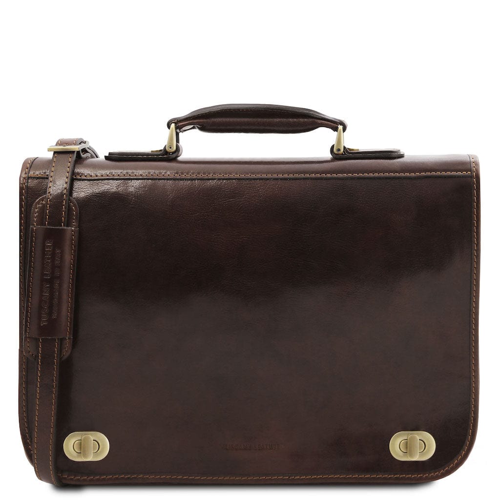 Siena - Leather 2-compartment messenger bag | TL142243 - Premium Leather briefcases - Shop now at San Rocco Italia