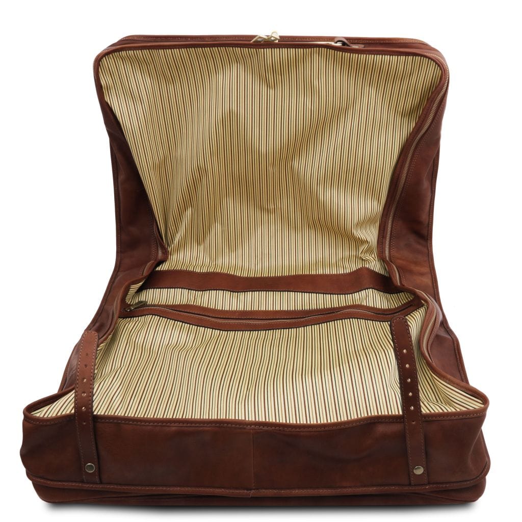 Papeete - Leather Garment Bag | TL3056 suiter bag - Premium Leather garment bags - Shop now at San Rocco Italia