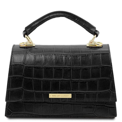 Afrodite - Croc print leather handbag | TL142300 - Premium Leather handbags - Just €126.88! Shop now at San Rocco Italia