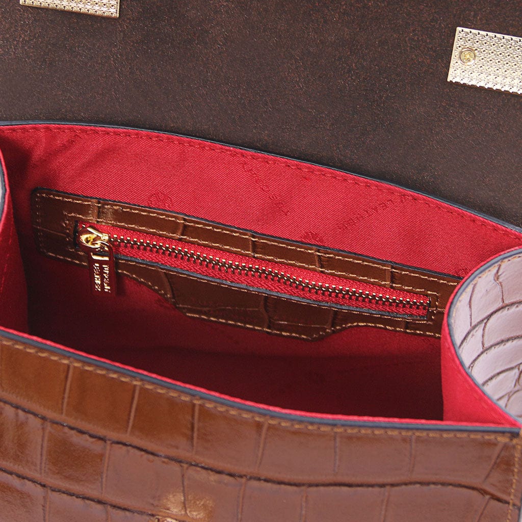 Atena - Croc print leather handbag | TL142267 - Premium Leather handbags - Just €128.10! Shop now at San Rocco Italia
