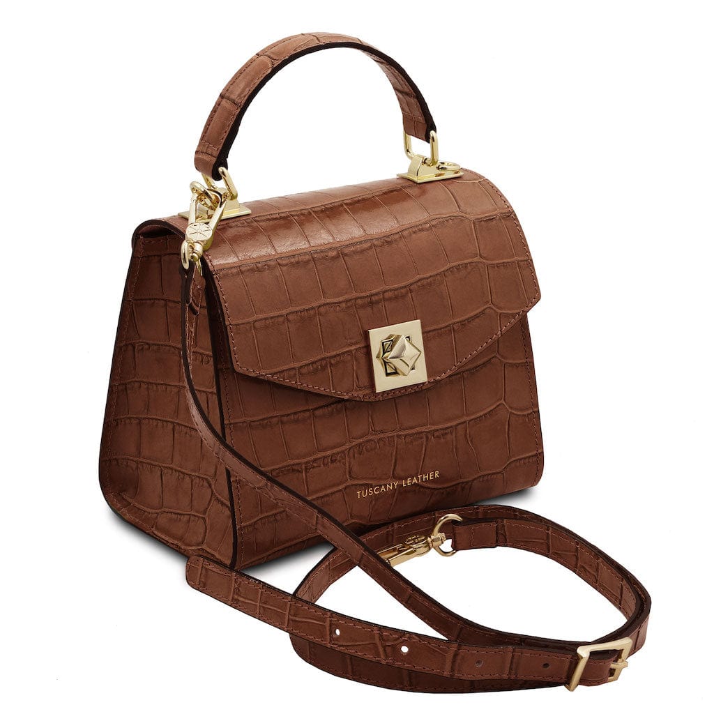 Atena - Croc print leather handbag | TL142267 - Premium Leather handbags - Just €128.10! Shop now at San Rocco Italia