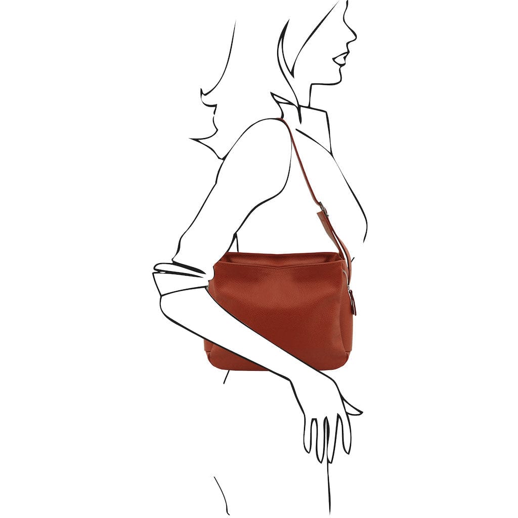 Charlotte - Soft leather shoulder bag | TL142362 - Premium Leather handbags - Shop now at San Rocco Italia