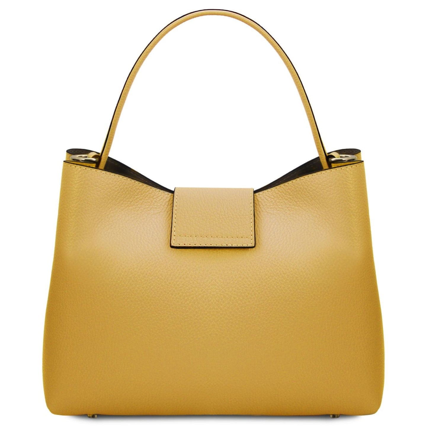 Clio - Pebbled leather bucket bag | TL142356 - Premium Leather handbags - Shop now at San Rocco Italia