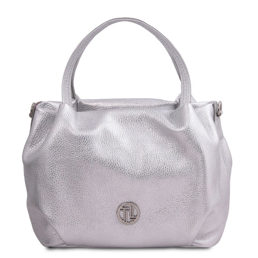 Nora - Soft metallic leather handbag | TL142381 - Premium Leather handbags - Shop now at San Rocco Italia