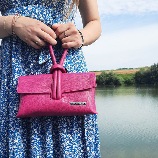 Leather handbags TL Bag - Foldover Leather Clutch | TL141990 San Rocco Italia