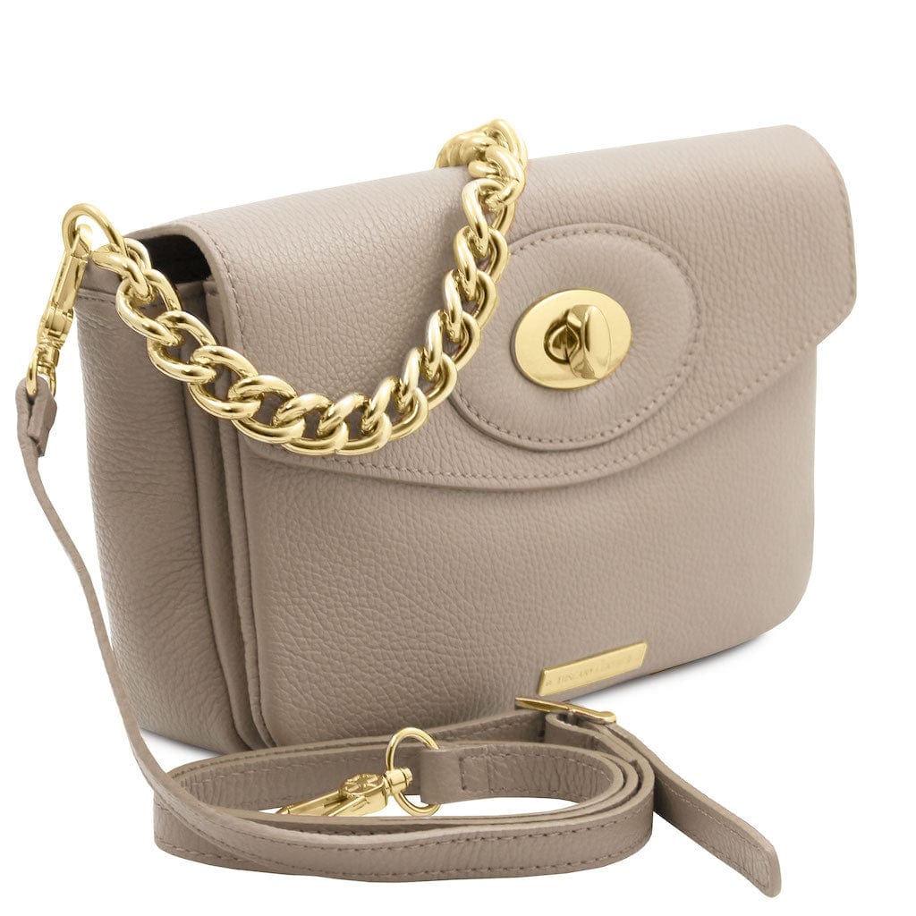 TL Bag - Leather shoulder bag with chain strap  | TL142288 - Premium Leather handbags - Just €122! Shop now at San Rocco Italia