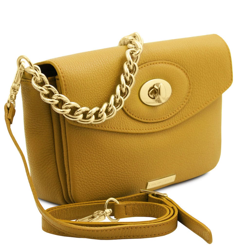 TL Bag - Leather shoulder bag with chain strap  | TL142288 - Premium Leather handbags - Just €122! Shop now at San Rocco Italia