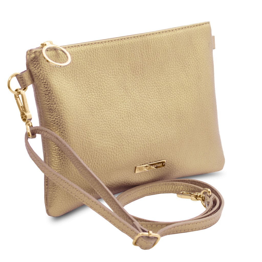 TL Bag - Metallic soft leather clutch | TL141988 - Premium Leather handbags - Shop now at San Rocco Italia