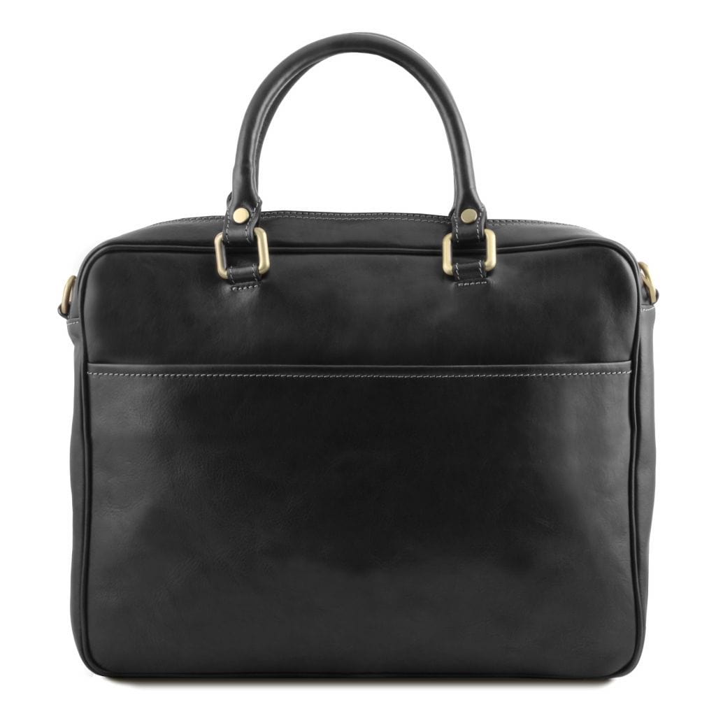 Pisa - Leather laptop briefcase with front pocket | TL141660 - Premium Leather laptop bags - Shop now at San Rocco Italia