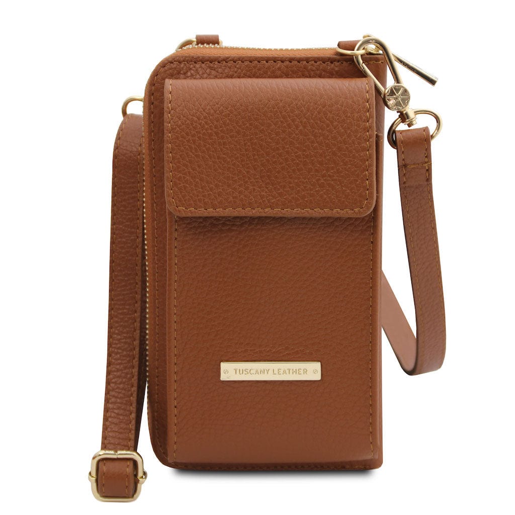 TL Bag - Leather wallet with strap - phone wallet | TL142323 - Premium Leather shoulder bags - Just €79.30! Shop now at San Rocco Italia