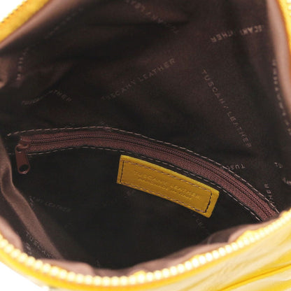 TL Young bag - Shoulder bag with tassel detail | TL141153 - Foldover Crossbody Bag - Premium Leather shoulder bags - Shop now at San Rocco Italia