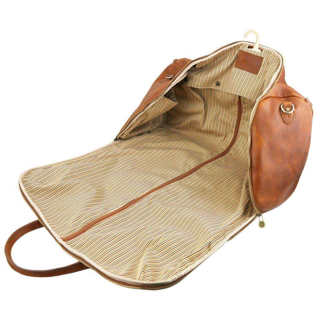 Antigua - Leather travel duffle/garment bag | TL142341 suiter bag - Premium Leather Travel bags - Shop now at San Rocco Italia