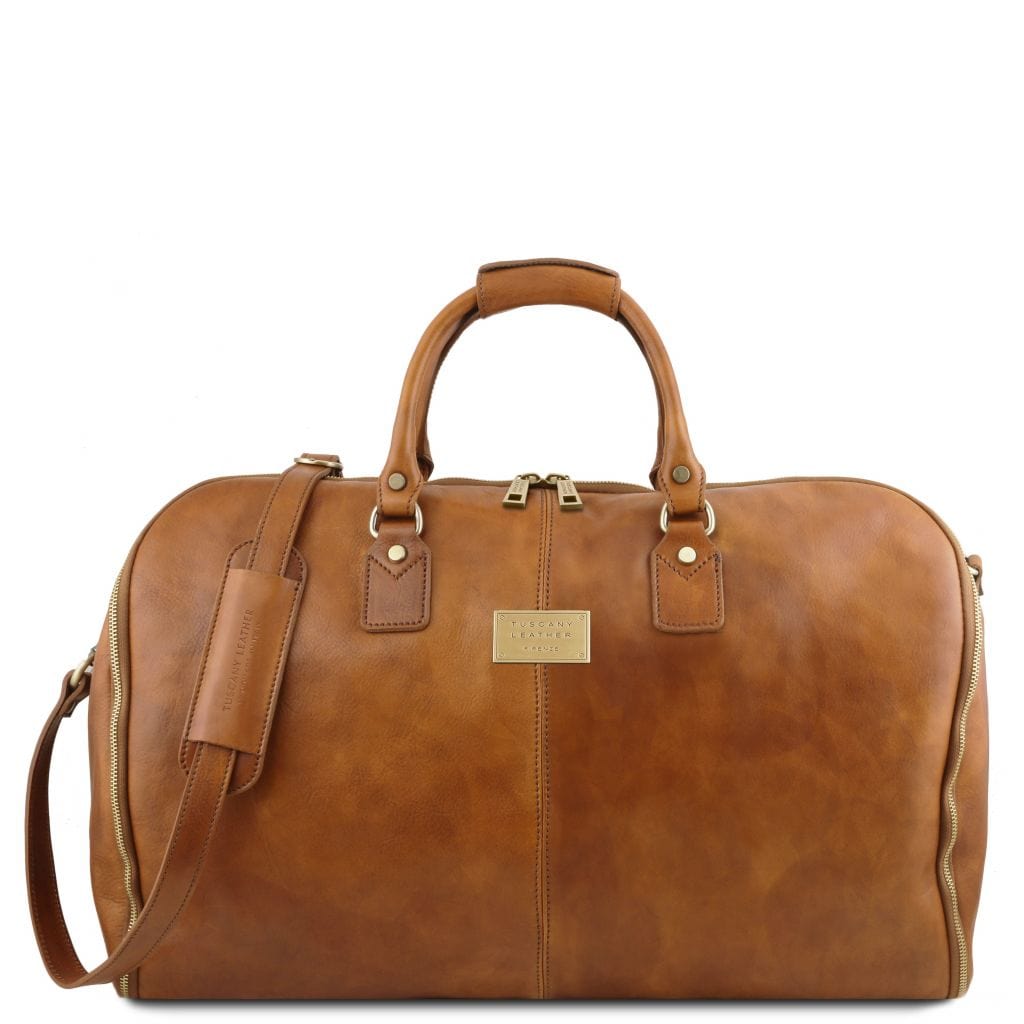 Antigua - Leather travel duffle/garment bag | TL142341 suiter bag - Premium Leather Travel bags - Shop now at San Rocco Italia