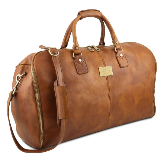 Leather Travel bags Antigua - Leather travel duffle/garment bag | TL142341 suiter bag San Rocco Italia