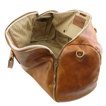 Antigua - Leather travel duffle/garment bag | TL142341 suiter bag - Premium Leather Travel bags - Shop now at San Rocco Italia
