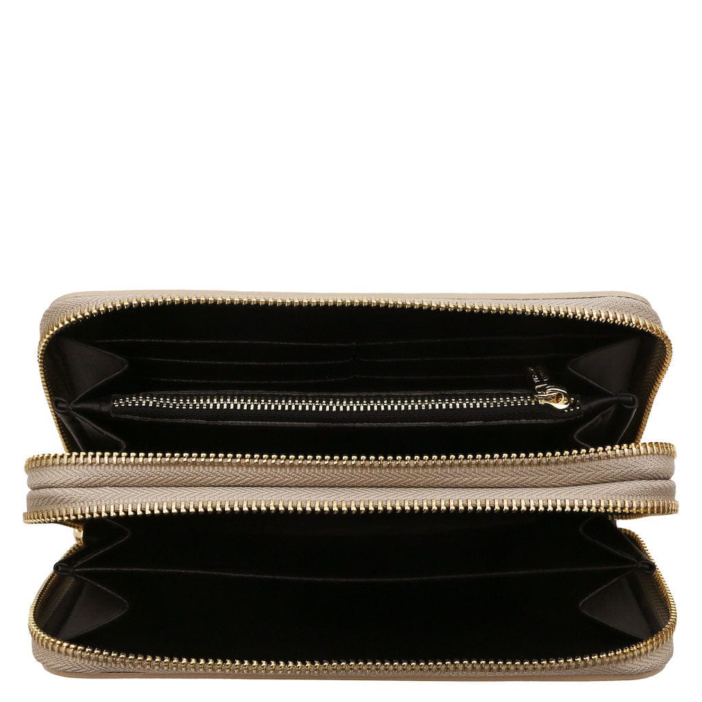 Gaia - Double zip around leather wallet | TL142343 - Premium Leather wallets for women - Shop now at San Rocco Italia