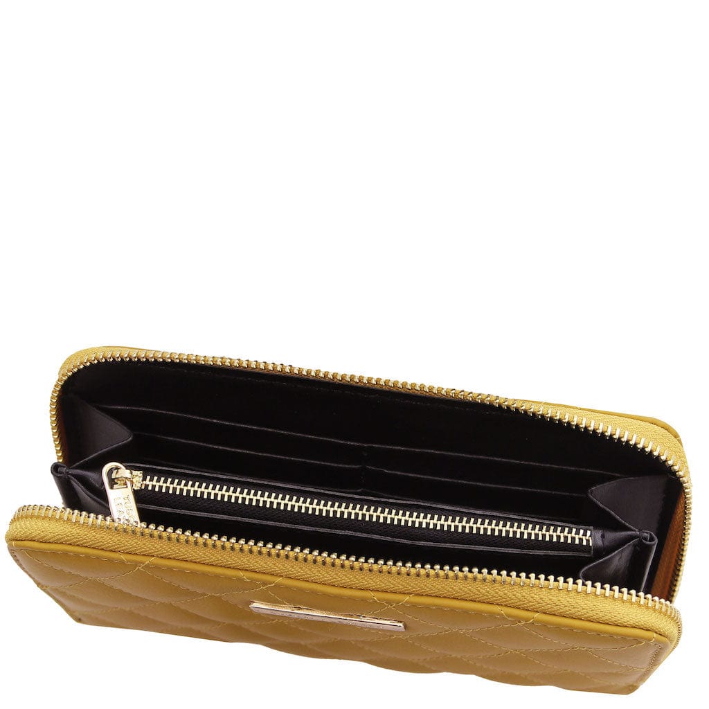 Penelope - Exclusive zip around quilted leather wallet | TL142316 - Premium Leather wallets for women - Shop now at San Rocco Italia