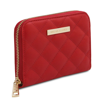 Teti - Exclusive zip around soft quilted leather wallet | TL142319 - Premium Leather wallets for women - Shop now at San Rocco Italia
