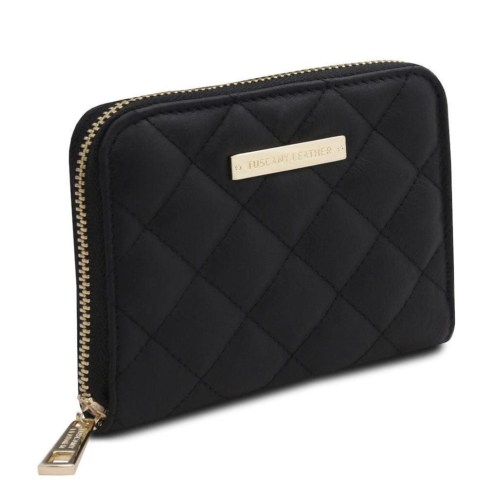 Teti - Exclusive zip around soft quilted leather wallet | TL142319 - Premium Leather wallets for women - Shop now at San Rocco Italia
