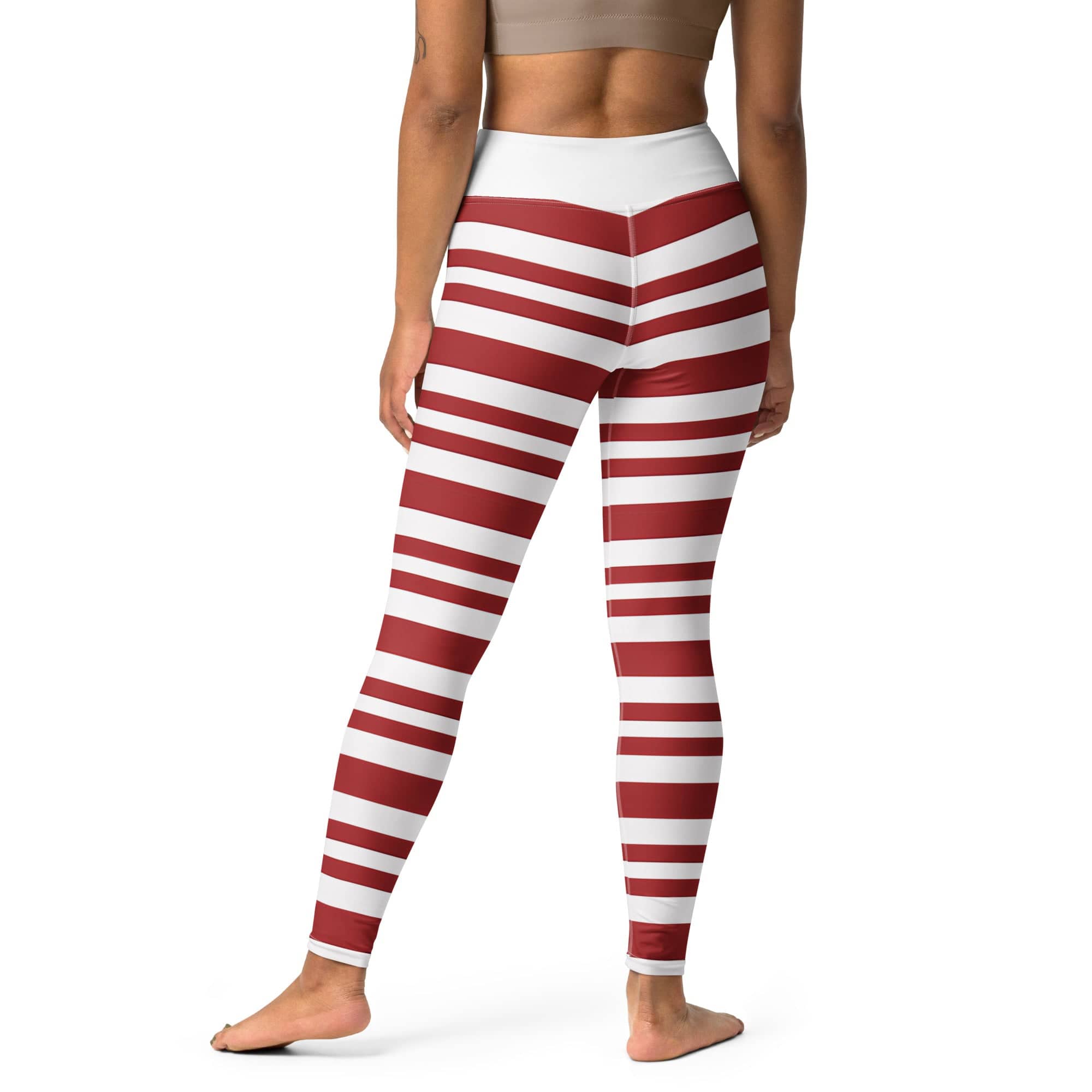 Candy Cane High Waisted Leggings