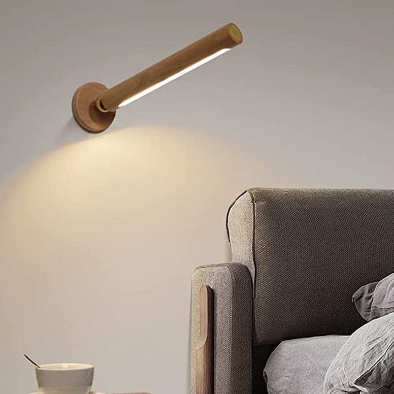 Magnetic LED Wooden Wall Light - 360 Degree Rotatable and Detachable Wall Lamp with Stepless Dimming - Premium  - Just €34.95! Shop now at San Rocco Italia