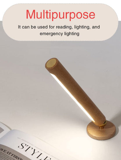 Magnetic LED Wooden Wall Light - 360 Degree Rotatable and Detachable Wall Lamp with Stepless Dimming - Premium  - Shop now at San Rocco Italia
