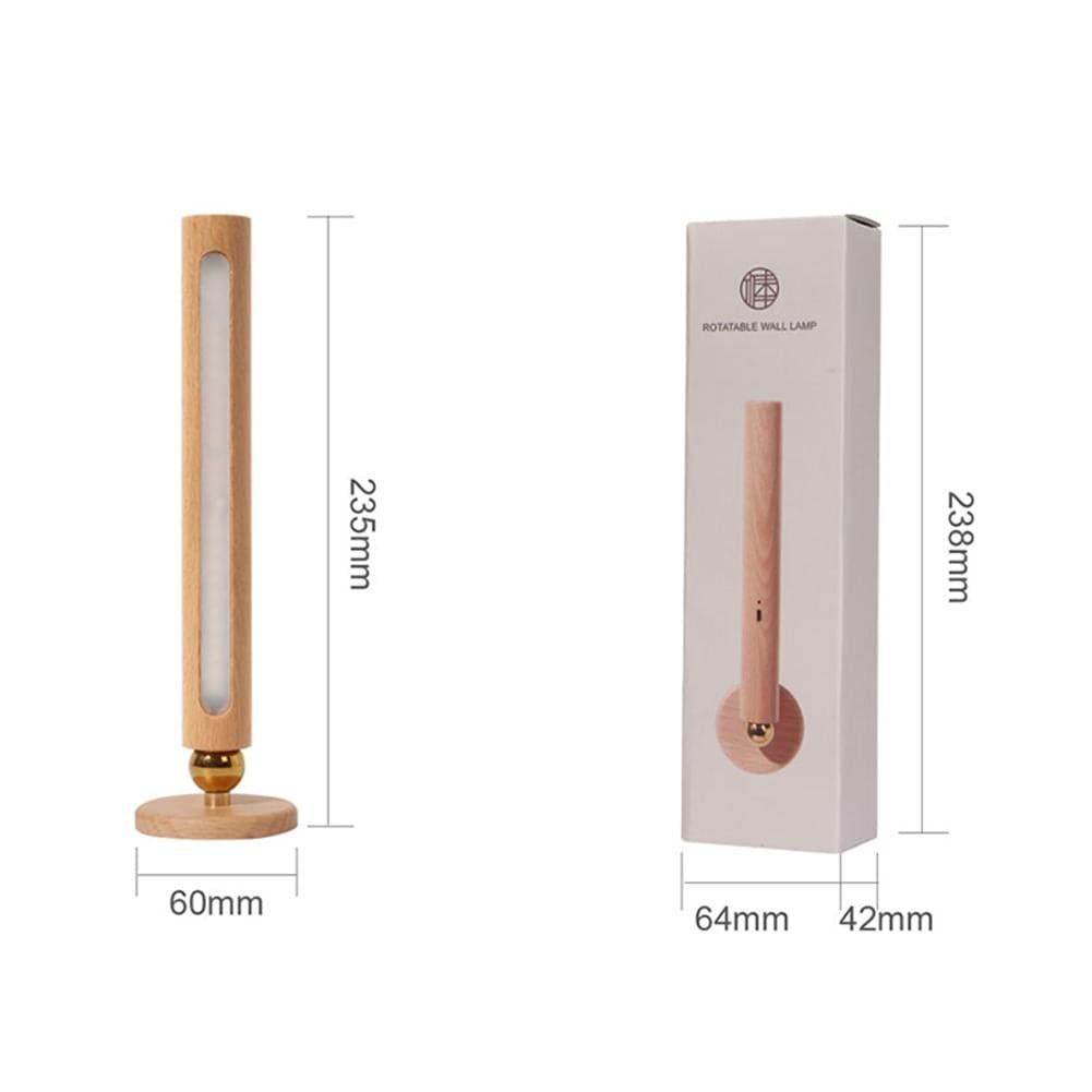 Magnetic LED Wooden Wall Light - 360 Degree Rotatable and Detachable Wall Lamp with Stepless Dimming - Premium  - Shop now at San Rocco Italia