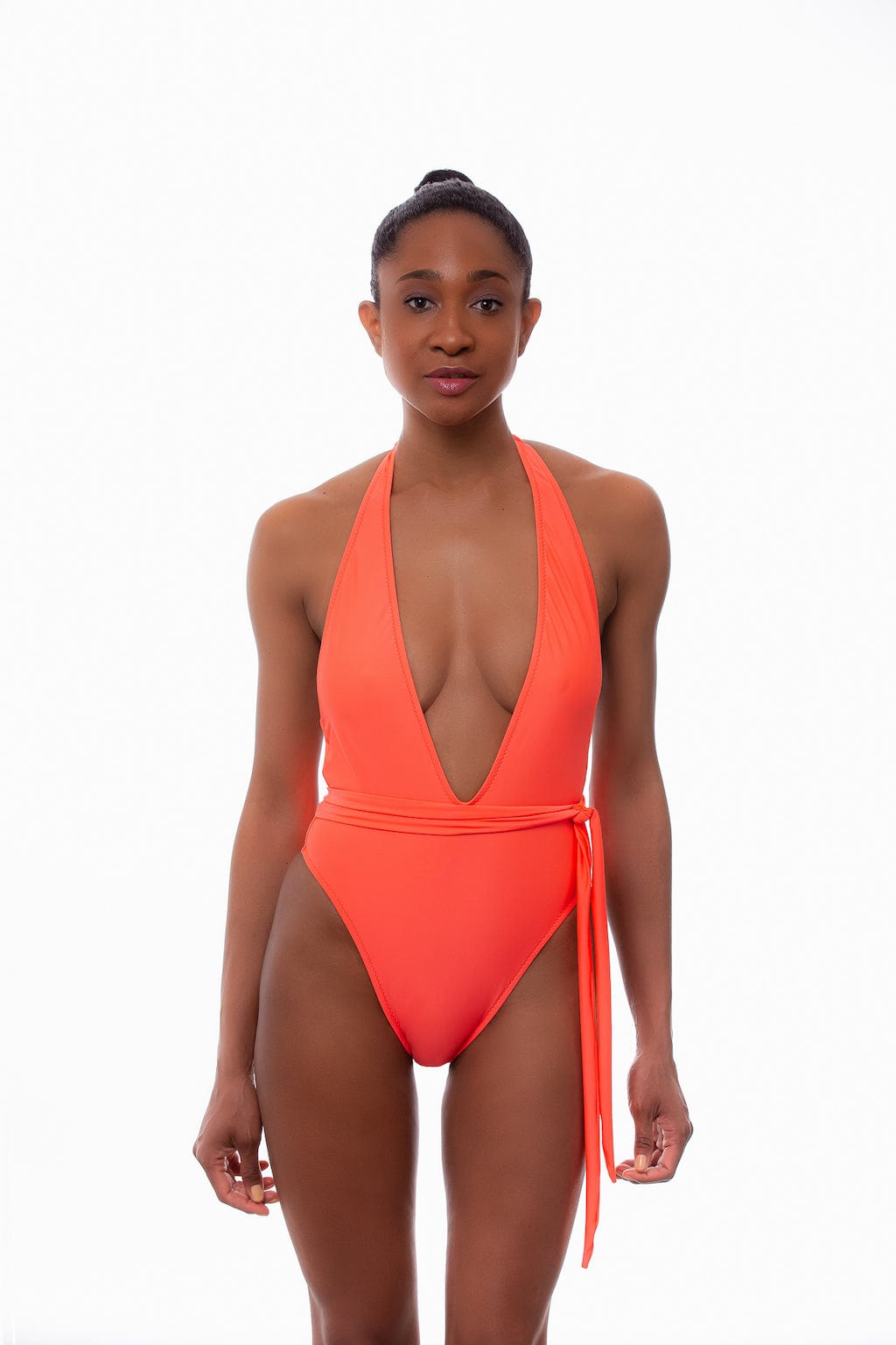Coral Cheeky Thong One Piece Swimsuit With High Cut Legs -  Canada