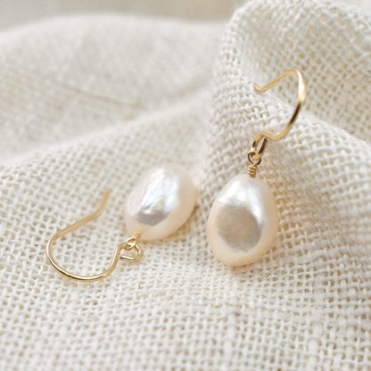 Natural Baroque Pearl Earrings - 14K Gold Filled - Pearl Jewelry & Accessories - Earrings - San Rocco Italia