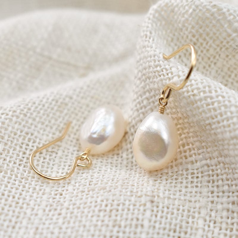 Natural Baroque Pearl Earrings - 14K Gold Filled - Premium Pearl Jewelry & Accessories - Earrings - Shop now at San Rocco Italia