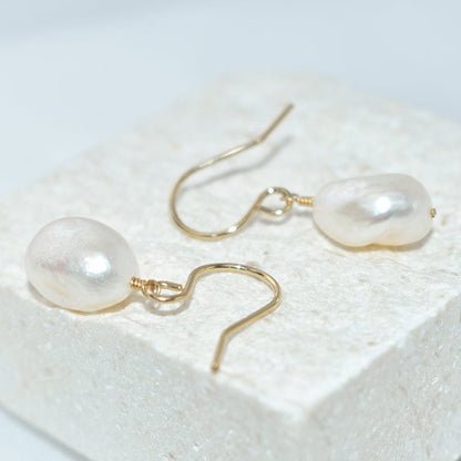 Natural Baroque Pearl Earrings - 14K Gold Filled - Premium Pearl Jewelry & Accessories - Earrings - Shop now at San Rocco Italia