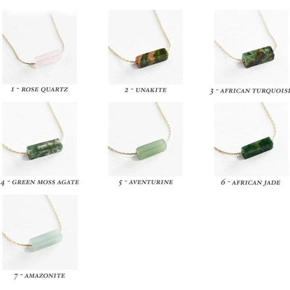 Square Bold Bar Gemstone Pendant Necklace | 14K Gold Filled - Premium Pendant necklace - Just €69.95! Shop now at San Rocco Italia
