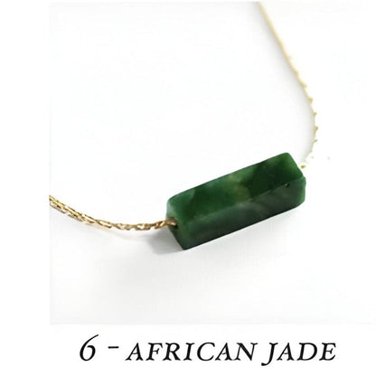 Square Bold Bar Gemstone Pendant Necklace | 14K Gold Filled - Premium Pendant necklace - Just €69.95! Shop now at San Rocco Italia