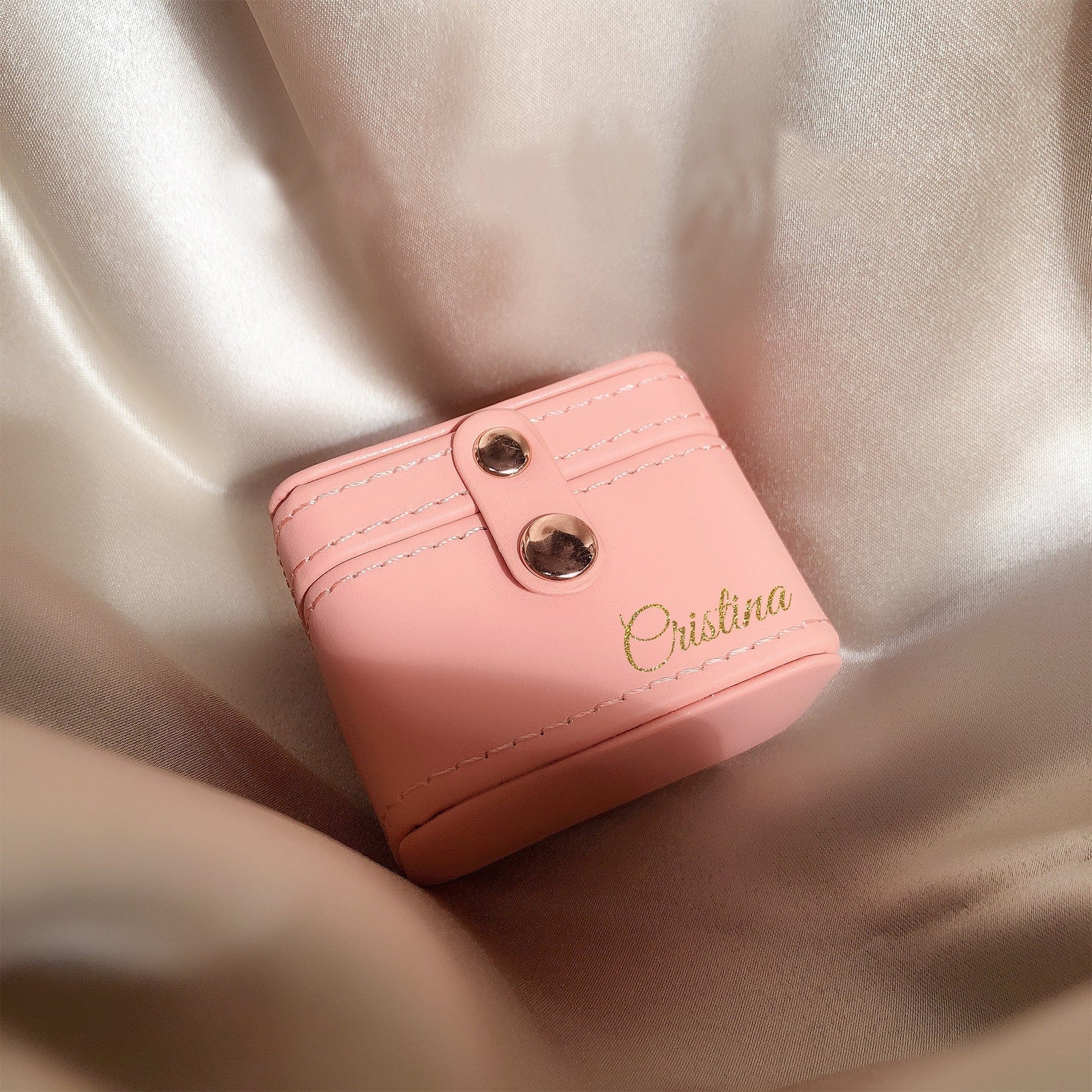 Personalized Mini Jewelry Box | Vegan Leather - Premium  - Shop now at San Rocco Italia