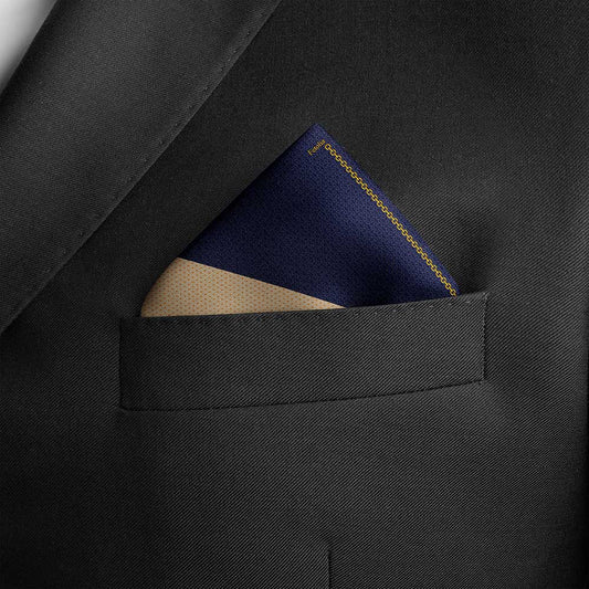 Pocket Squares Minoan Blue Silk Pocket Square San Rocco Italia