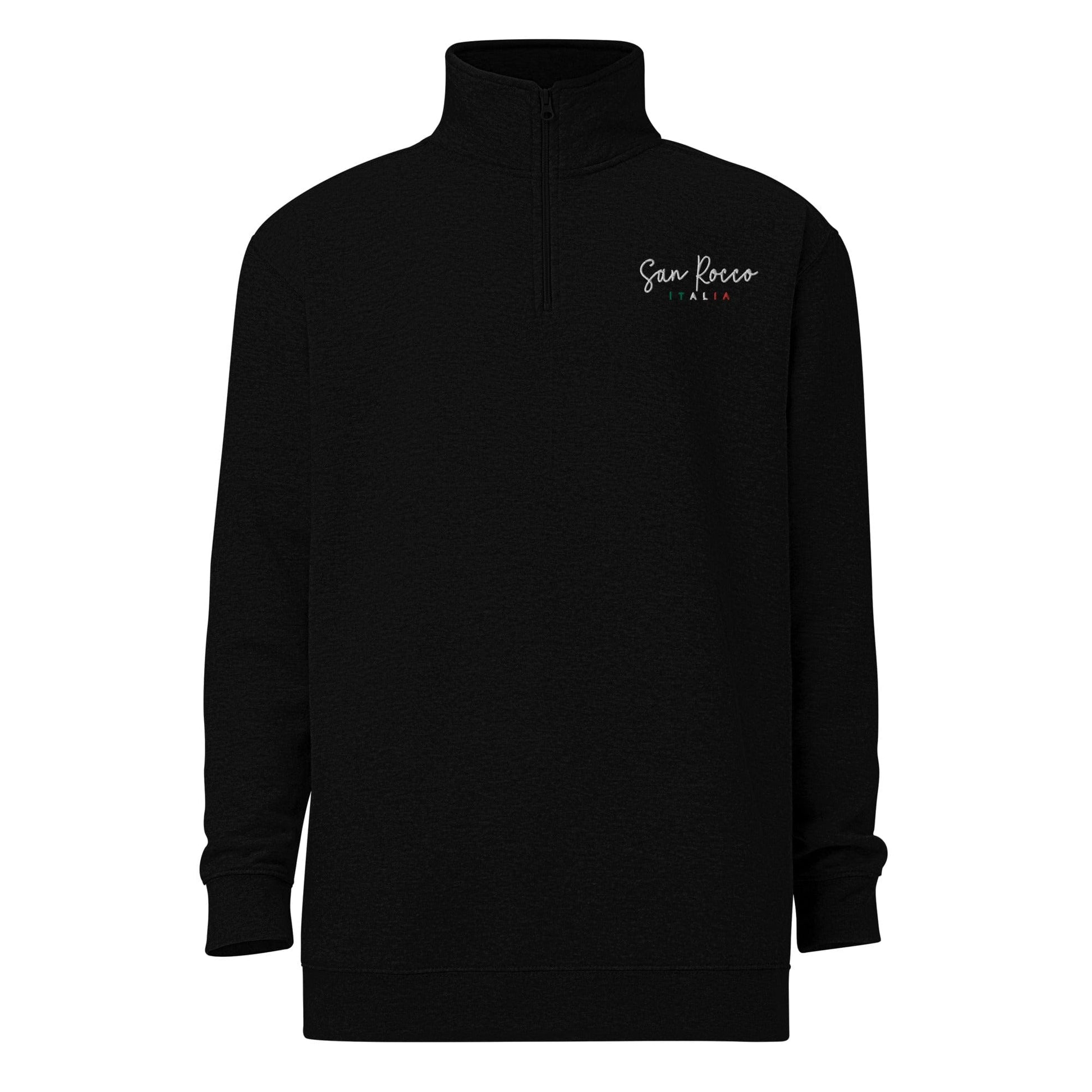 San Rocco Italia embroidered logo unisex fleece pullover - Premium  - Shop now at San Rocco Italia