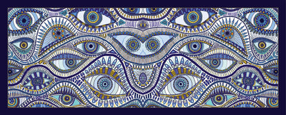 Blue Evil Eyes 100% Organic Cotton Scarf - Premium Scarves & Bandanas - Shop now at San Rocco Italia