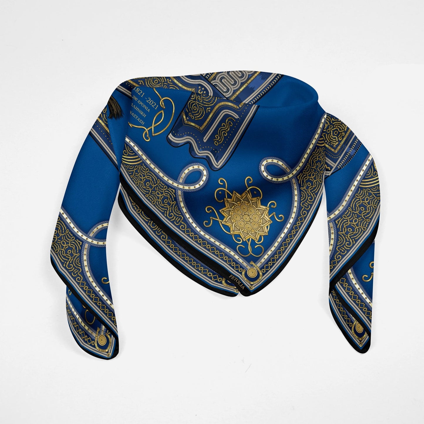 Evzonas - Blue - 100% Silk Scarf  Made in Italy - Premium Scarves & Bandanas - Shop now at San Rocco Italia