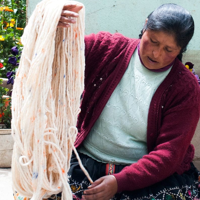 Navy Loop Knit Alpaca Scarf | Made in Peru - Premium Scarves & Bandanas - Shop now at San Rocco Italia