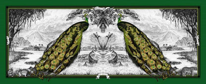 Peacock Feathers - Green Silk Scarf - Premium Scarves & Bandanas - Shop now at San Rocco Italia