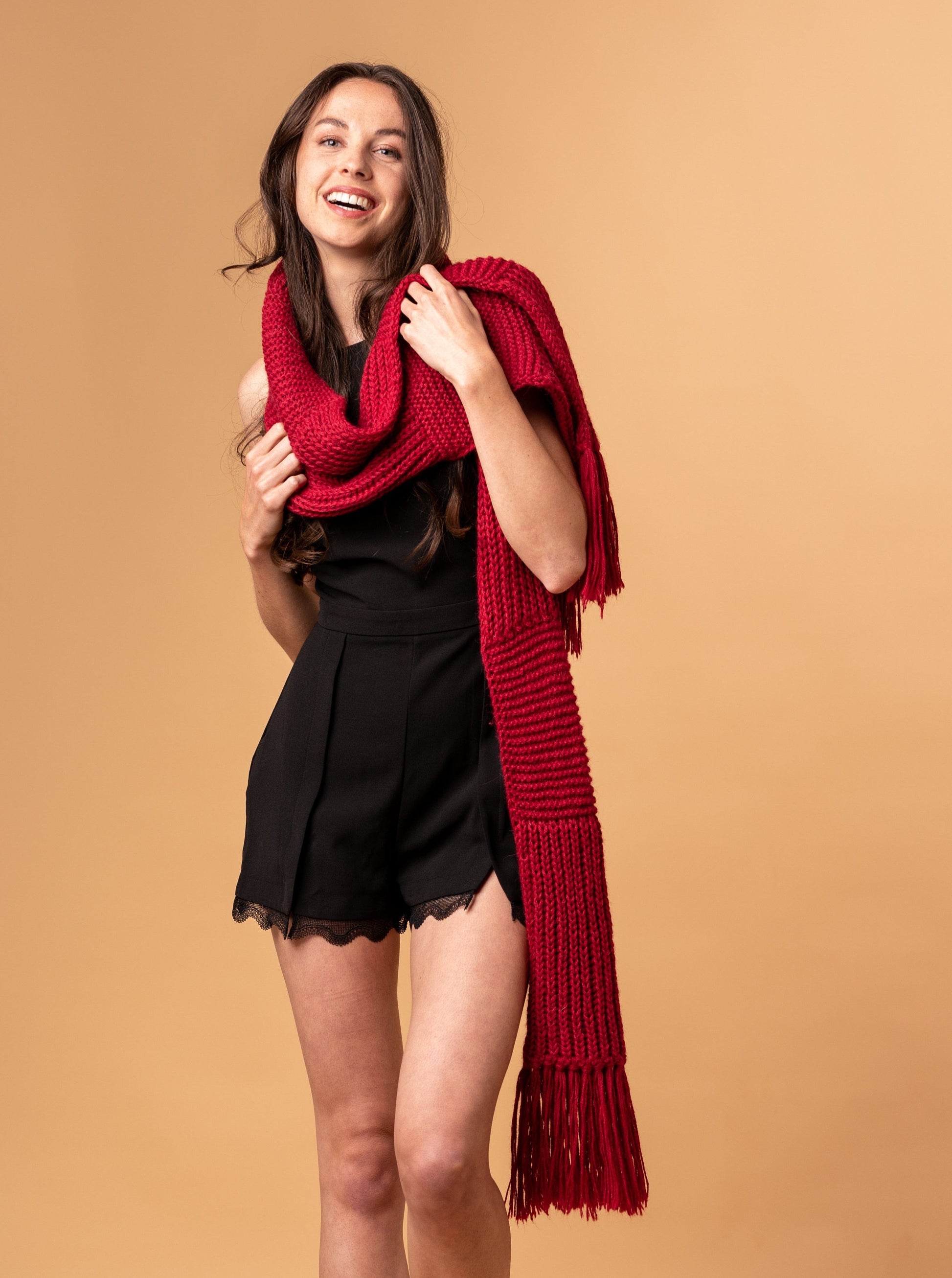 Handmade big chunky scarf - 100% naturally dyed baby alpaca - Premium Scarves & Shawls - Shop now at San Rocco Italia