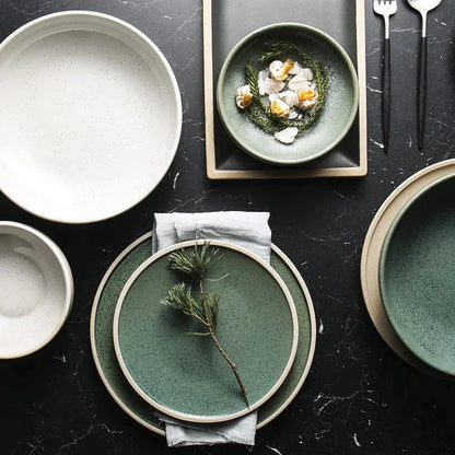 Serenity Mint Stoneware | Ceramic Dinner Plates and Bowl - Premium  - Shop now at San Rocco Italia