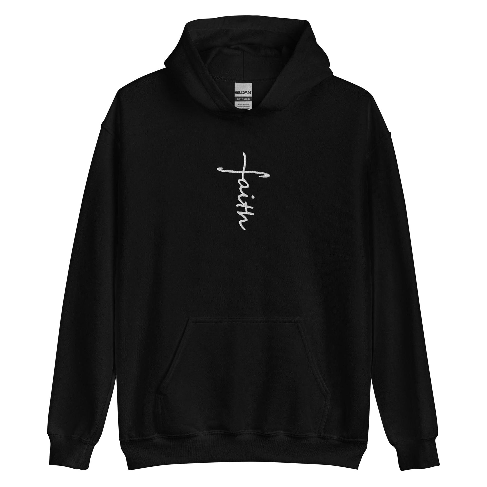 Faith Cross Embroidered Unisex Hoodie - Sweatshirts & Hoodies - San Rocco Italia